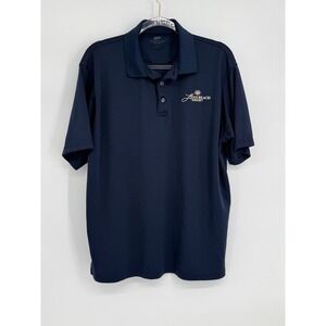 UltraClub Mens Navy Blue Lido Beach Resort Cool & Dry Polo Shirt Sz L